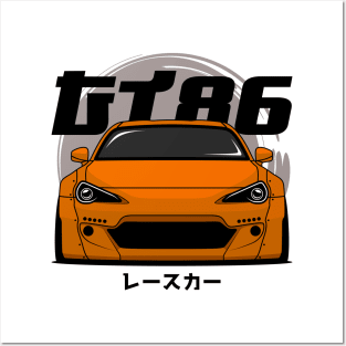 Orange GT 86 Front Posters and Art